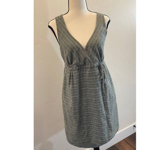 Patagonia Island Hemp Crossover Dress Size 8  Sage Green